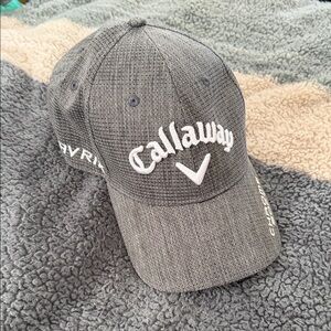 Callaway Charcoal Gray Textured Golf Cap with White Logo